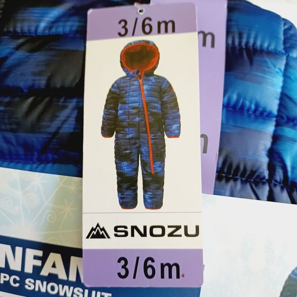 NWT Snozu Infant's Snowsuit Size 3/6M Blue Color Zipper Closure Outerwear Jacket - Picture 4 of 9